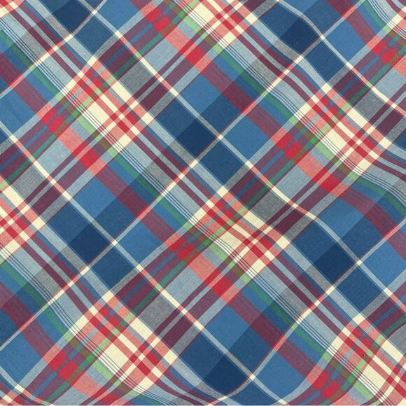 Barbour - Sport Shirt - Fred‎ Plaid Red Blue Short Sleeve Button Up Size XL - Picture 5 of 6